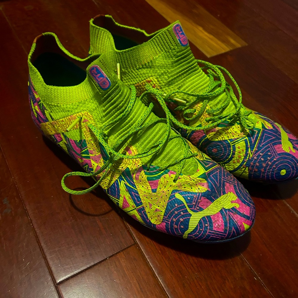 multi colour puma future elite soccer cleats